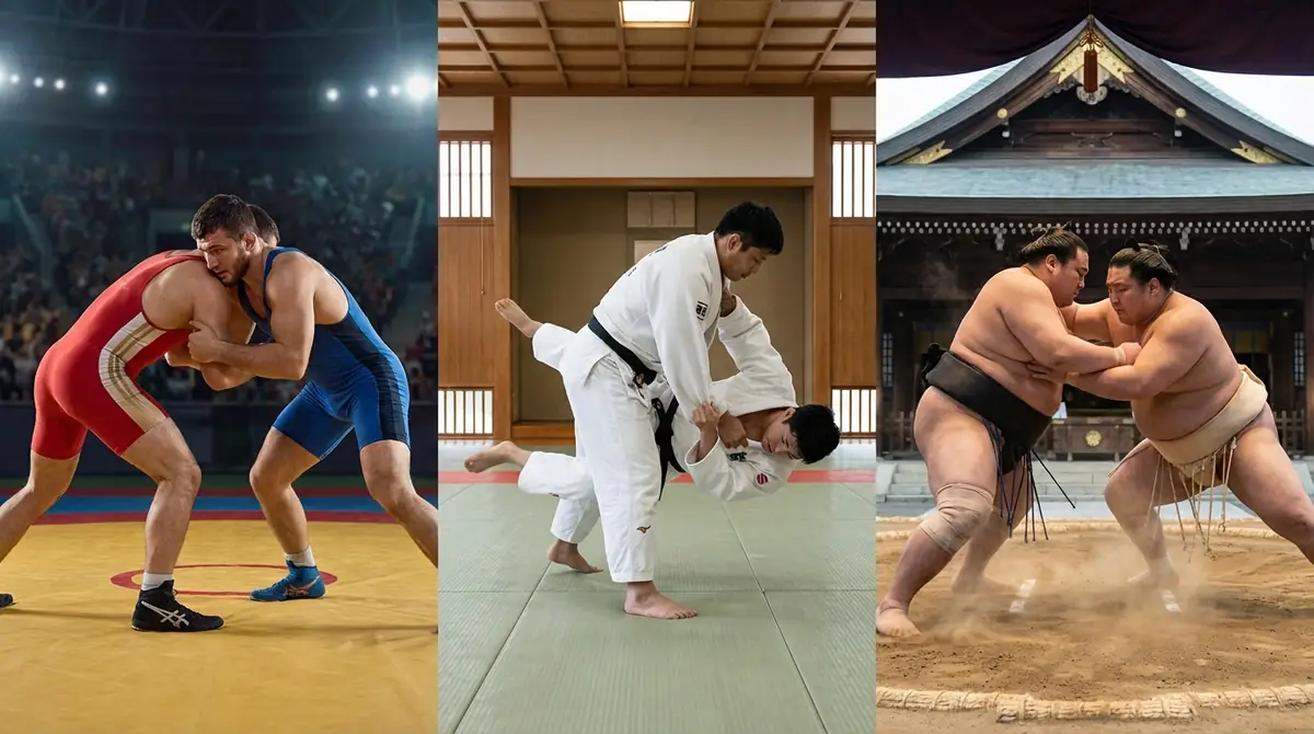 柔道・レスリングと相撲の違いを比較