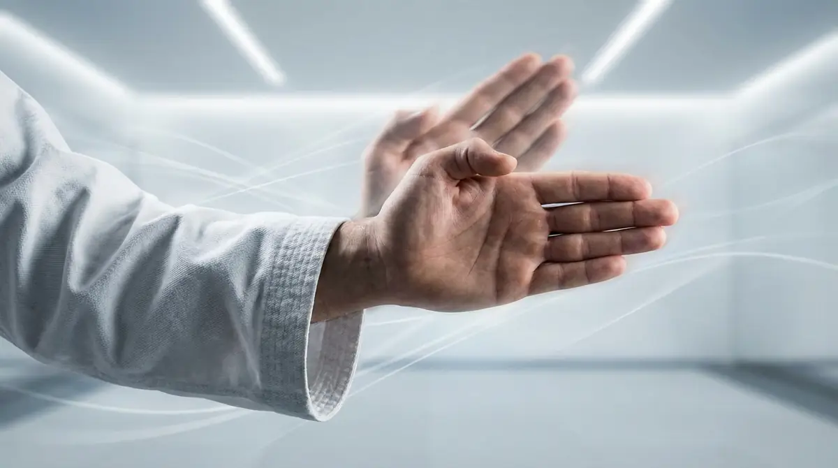 突っ張りとは「手のひらで相手を連続して突く攻撃技」