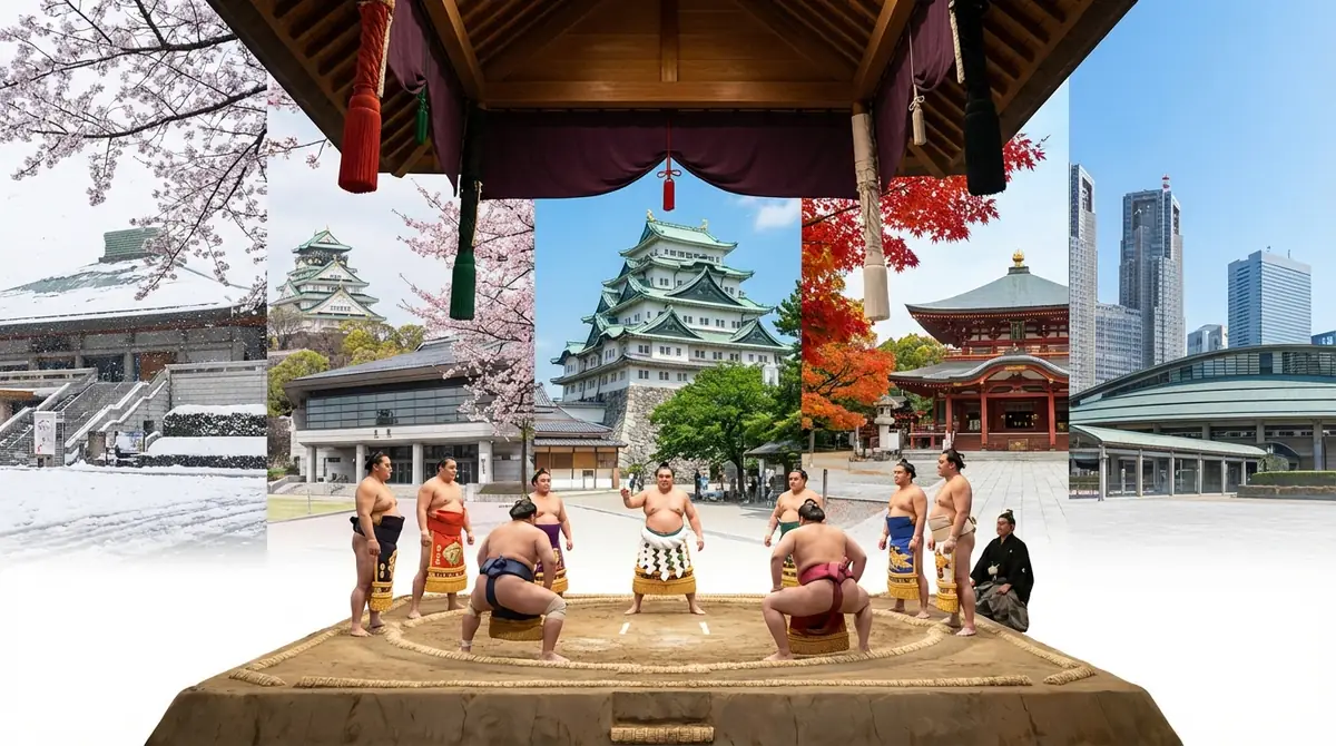 大相撲6つの場所の開催地・会場・特徴