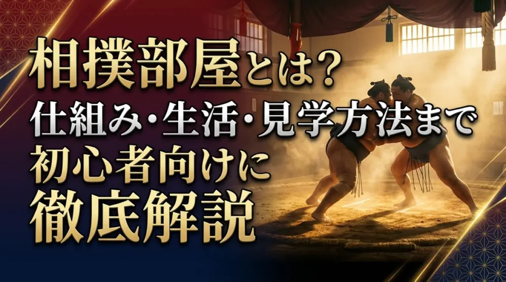 相撲部屋とは？仕組み・生活・見学方法まで初心者向けに徹底解説