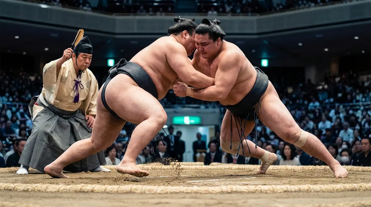 相撲の取組で勝敗が決まる仕組み