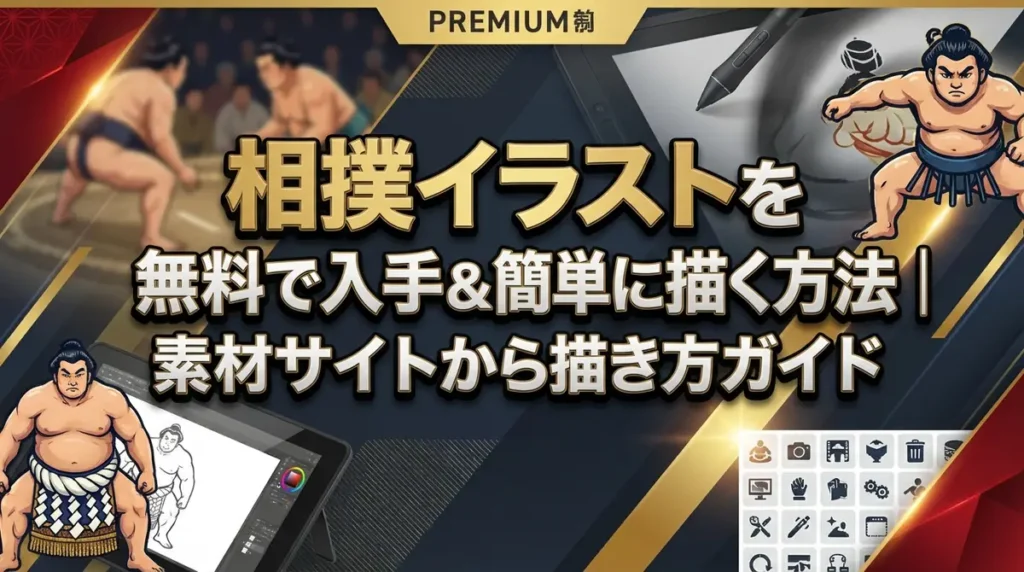 相撲イラストを無料で入手＆簡単に描く方法｜素材サイトから描き方まで完全ガイド