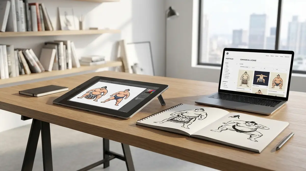 商用利用・高品質な相撲イラストが必要な場合の選択肢