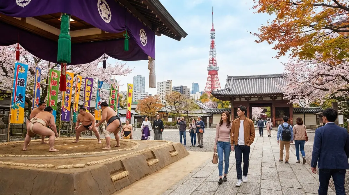 三田で相撲を楽しむモデルコース