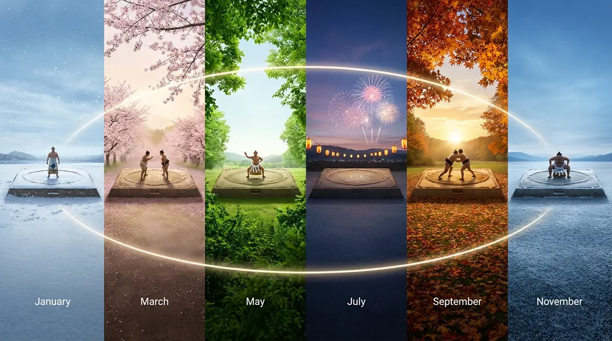 大相撲は年6場所！奇数月に各15日間開催される