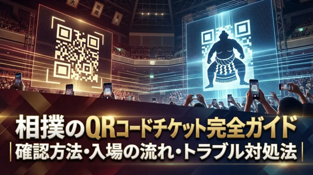 相撲のQRコードチケット完全ガイド｜確認方法・入場の流れ・トラブル対処法