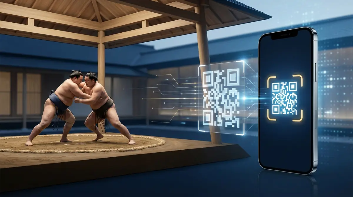 相撲のQRコードチケットとは?仕組みを図解で解説