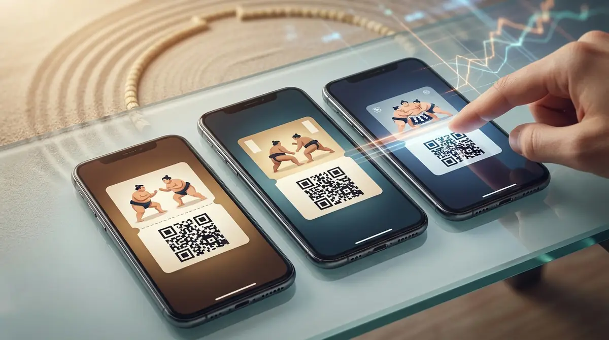 【販売サイト別】相撲チケットのQRコード表示手順