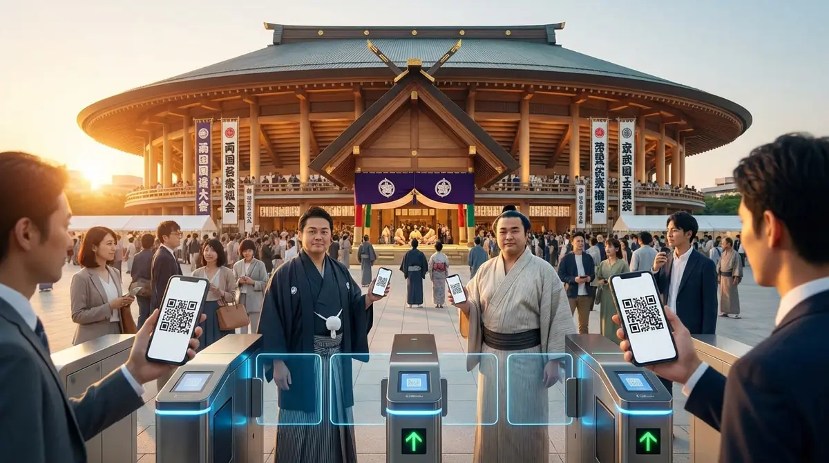 相撲観戦当日の入場方法|QRコードの見せ方と注意点