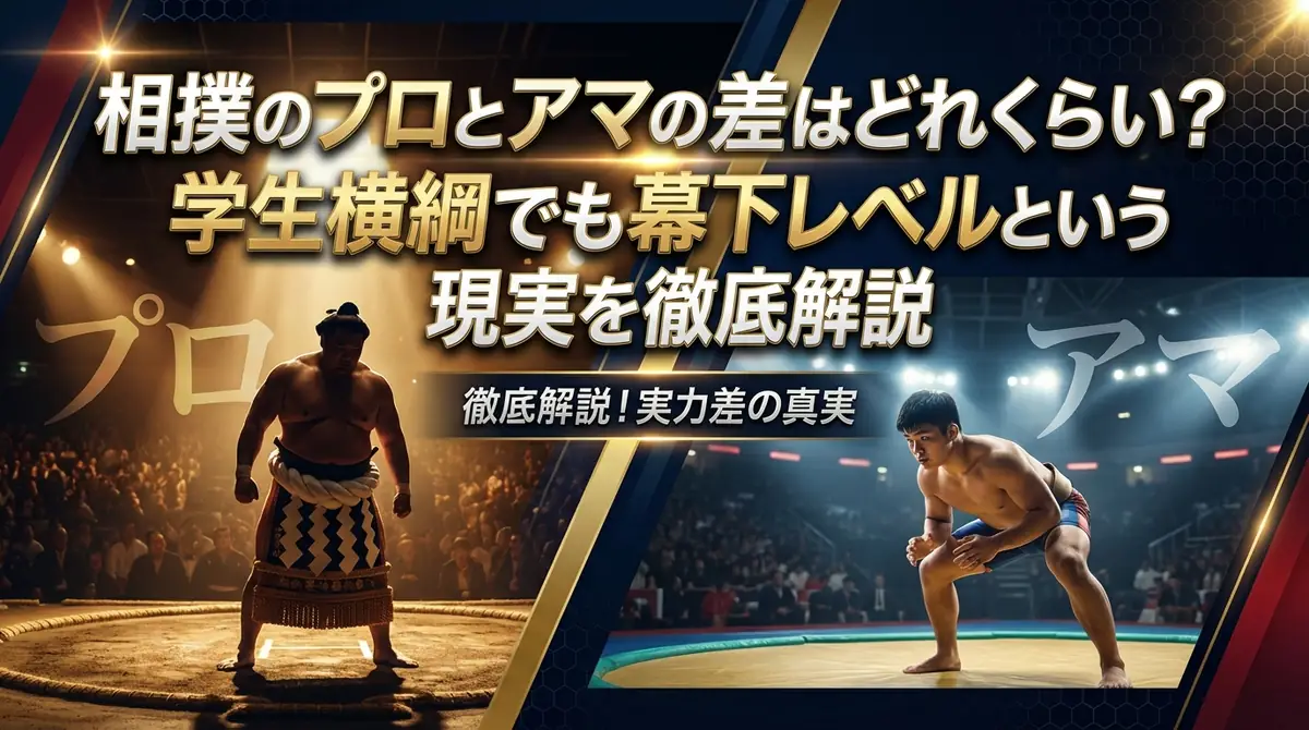 相撲のプロとアマの差はどれくらい？学生横綱でも幕下レベルという現実を徹底解説