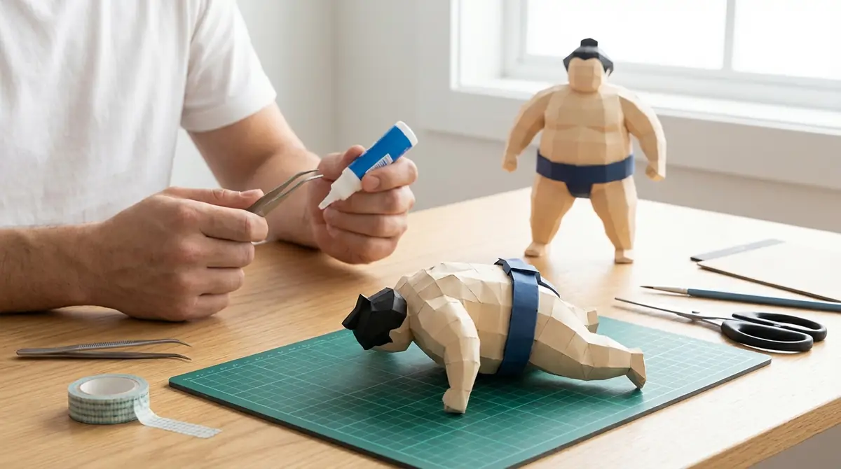 相撲ペーパークラフトがうまくいかないときの対処法