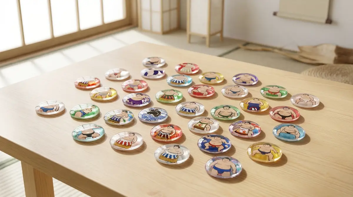 相撲ボンボンドロップシールの種類・デザイン・収録力士