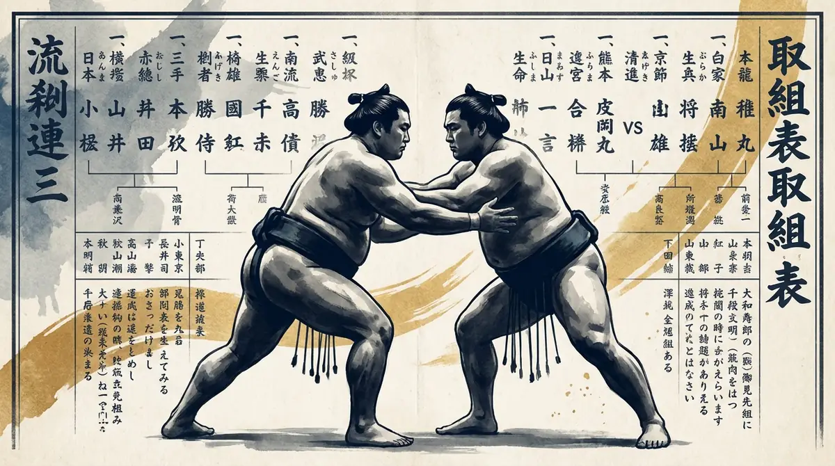相撲取組表の見方|初心者向け読み方ガイド【図解】