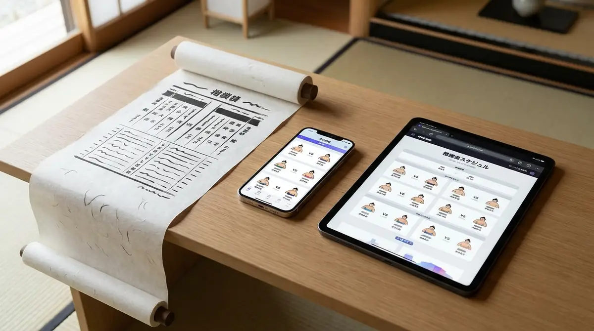 相撲取組表を確認する3つの方法【図解付き手順】