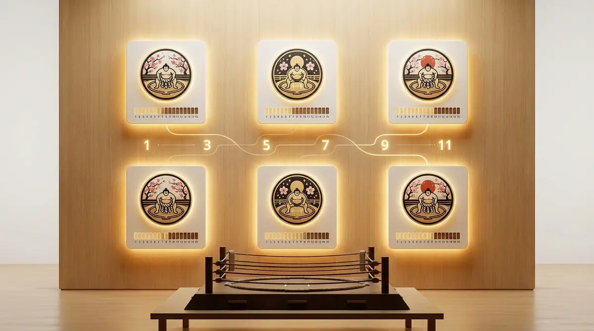 【結論】相撲の場所は年間6回｜奇数月に15日間開催