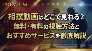 相撲動画はどこで見れる？無料・有料の視聴方法とおすすめサービスを徹底解説