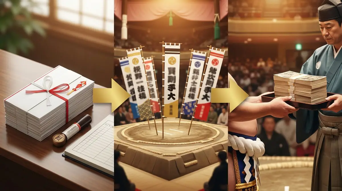 懸賞金7万円の内訳を徹底解説|力士に届くまでの流れ