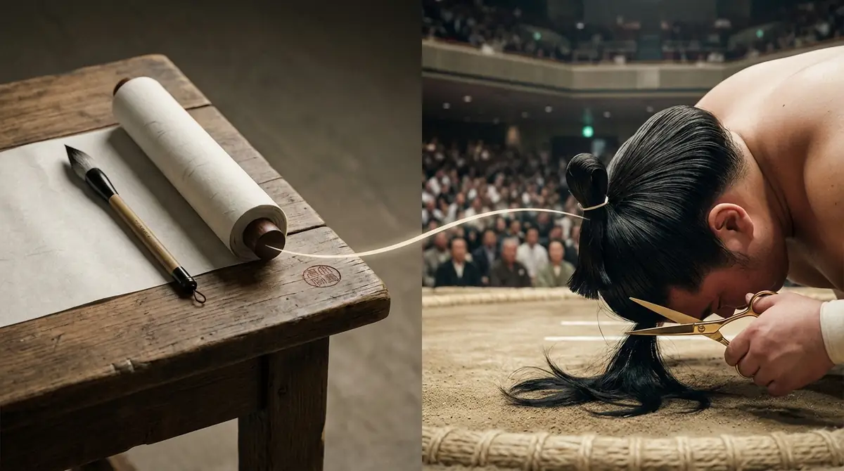 相撲の引退届から断髪式までの流れ