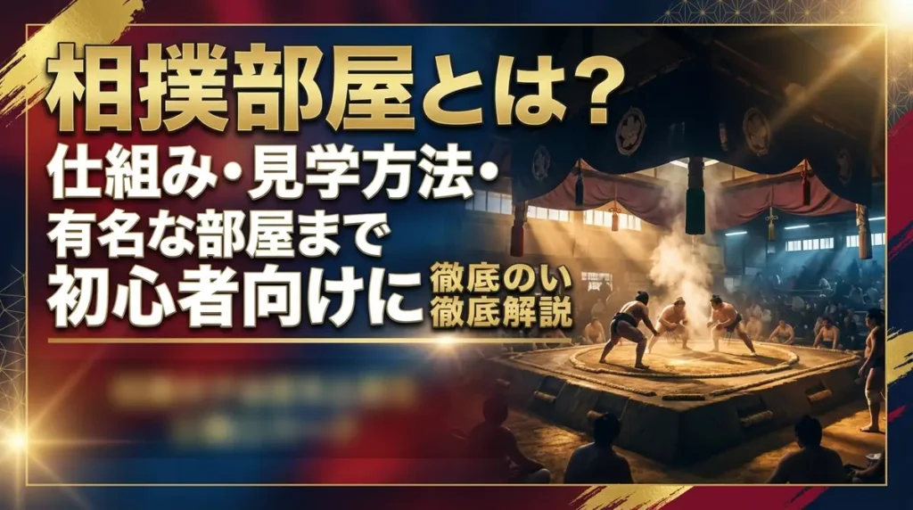 相撲部屋とは？仕組み・見学方法・有名な部屋まで初心者向けに徹底解説