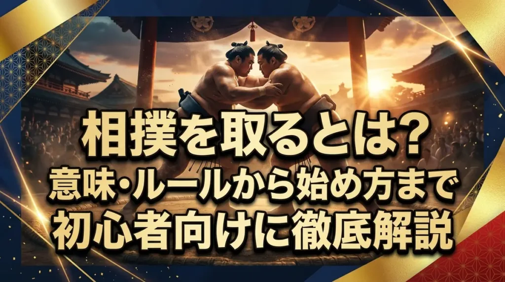 相撲を取るとは？意味・ルールから始め方まで初心者向けに徹底解説